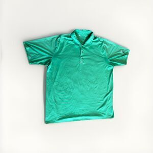 Adidas Golf Polo Shirt Mens XL Green Teal Performance Short Sleeve Logo